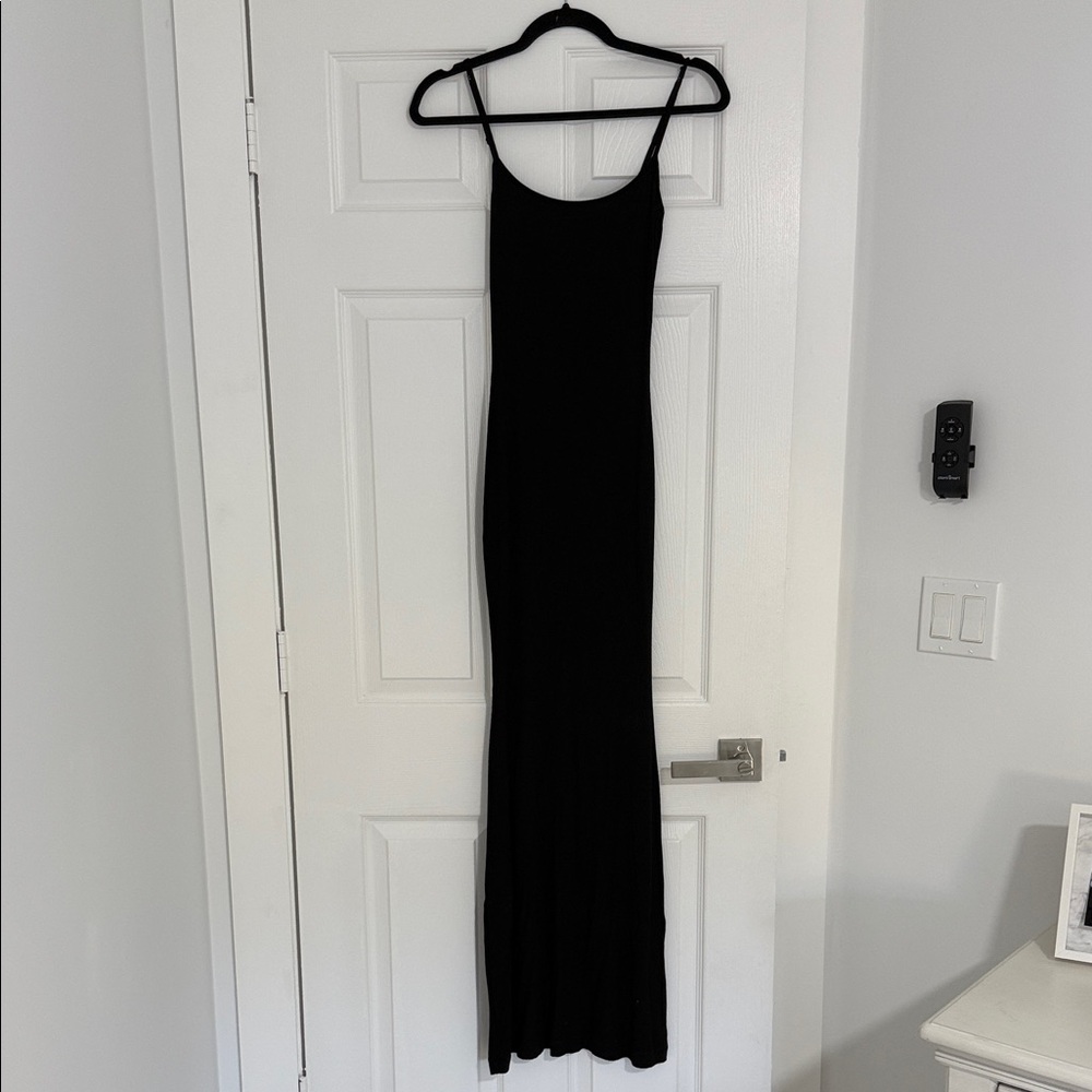 SKIMS Elegant Black Maxi Dress